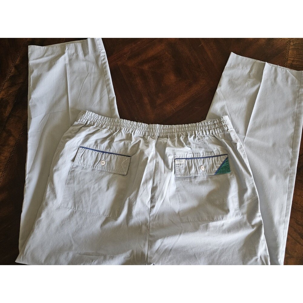80s Christian Dior Monsieur Lt Grey Active Trousers Golf Slacks Men Size Large